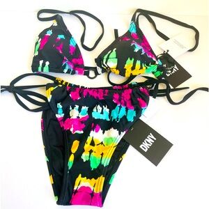 DKNY WOMEN'S BIKINI 2PIECE SET SUIMSUIT .